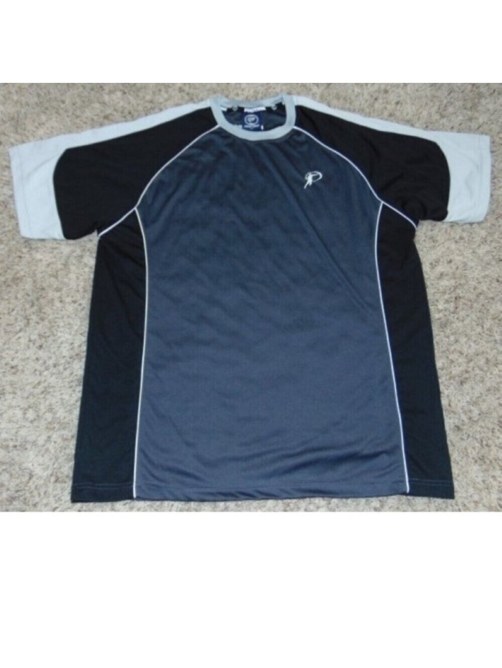 Mens Protege Shirt Gray Large Short Sleeve Crew Athletic Tee